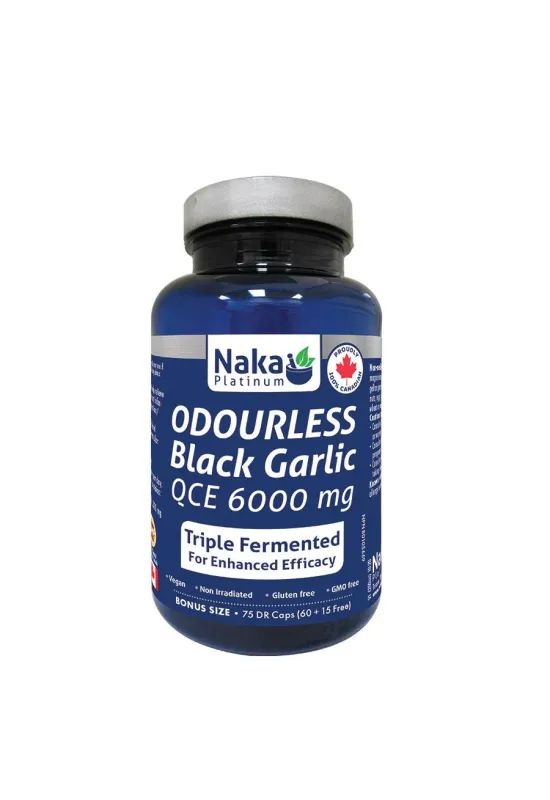 Platinum Odourless Black Garlic - 75 DR caps