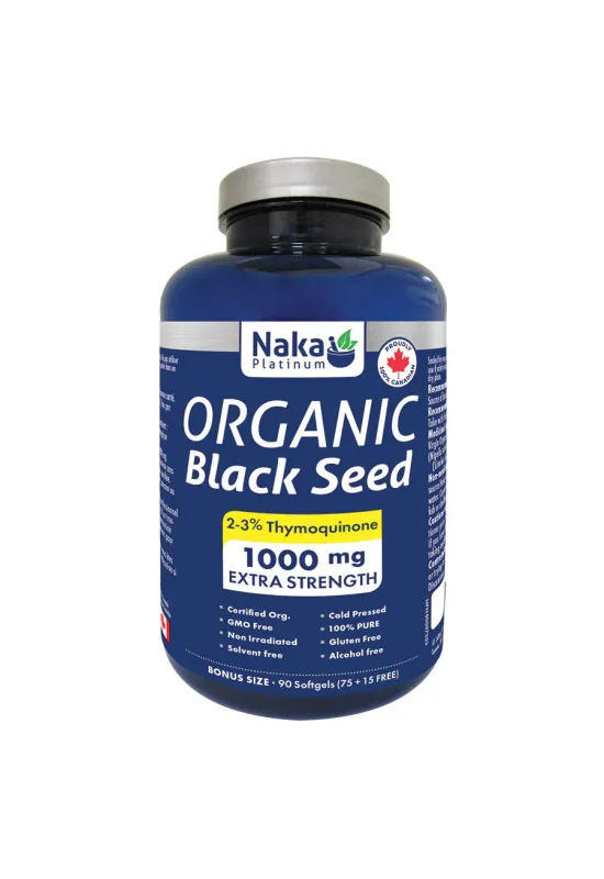 Platinum Organic Black Seed Oil 1000mg - 90 softgels